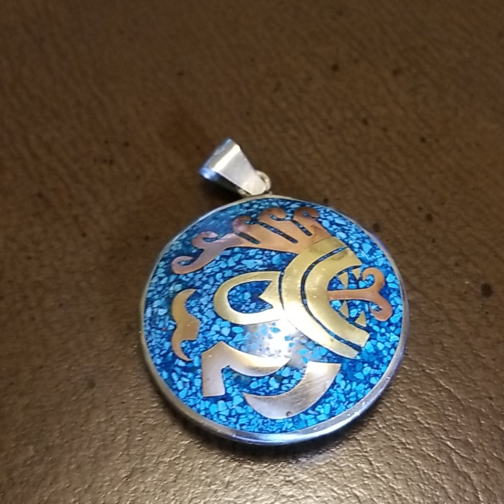 Mftales mixed metals pendant